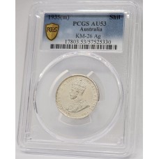 AUSTRALIA 1935 . ONE 1 SHILLING . PCGS AU53